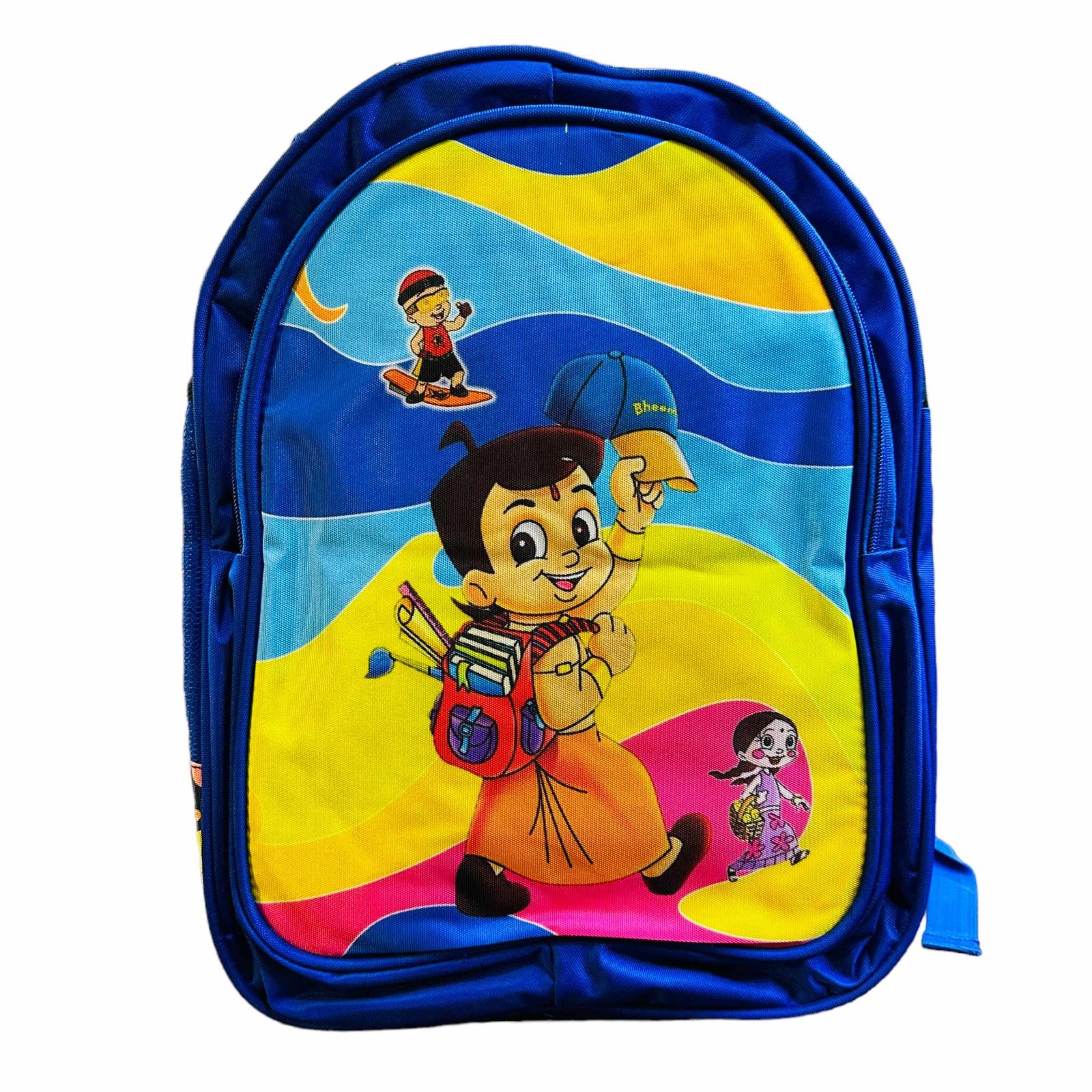 Zimba Chota Bheem School Bag Cartoon Printed Bag Picnic Tuition Daypack Lightweight Casual Backpack for Kids Children Boys And Girls