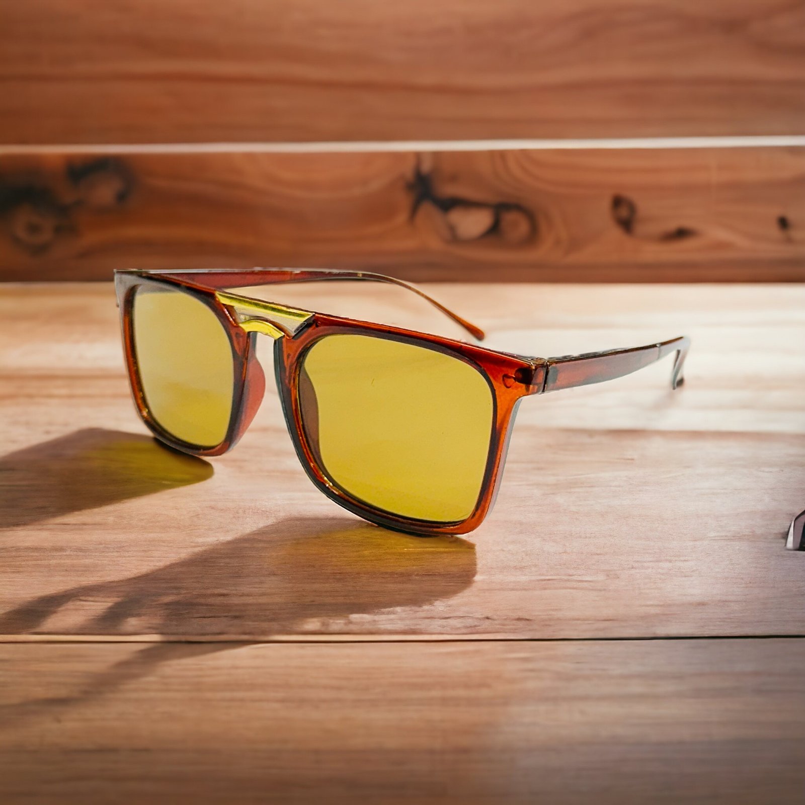 The Hamptons - Browline Brown Golden Frame Prescription Sunglasses |  Eyebuydirect